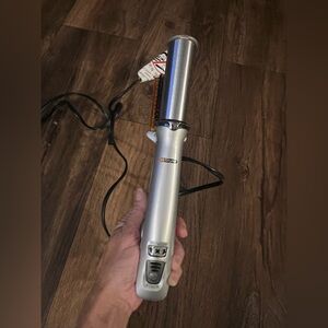Instyler Tre Milano Model IS 1000. Silver/Orange. Rotating Curling Iron.